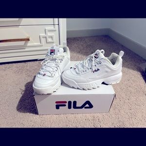 White Fila Disrupter II Premium size 7